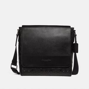 Coach Houston Map Bag in Signature leather